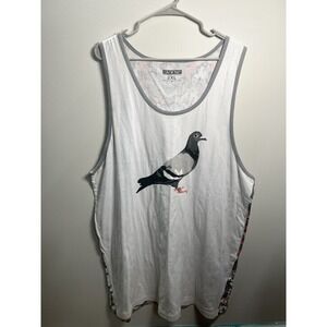 #E201 Men's 2XL STAPLE PIGEON CAMP WHITE TANK COTTON Streetwear